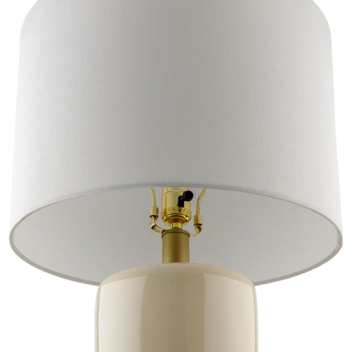 Modern European furniture - Glazed Ceramic Linen Table Lamp - www.oroa.com