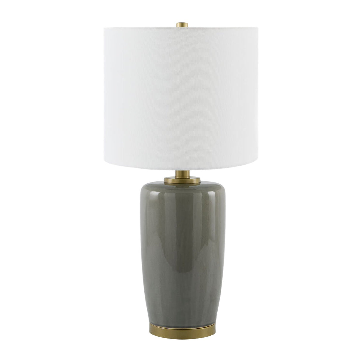 Modern European furniture - Glazed Ceramic Linen Table Lamp - www.oroa.com