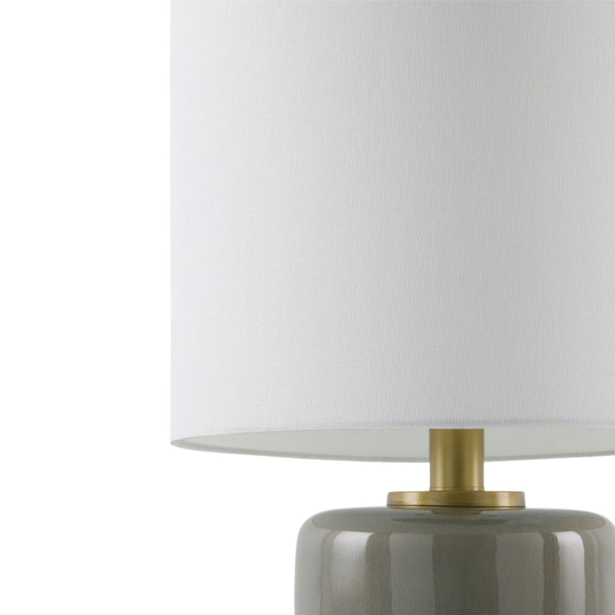 Modern European furniture - Glazed Ceramic Linen Table Lamp - www.oroa.com