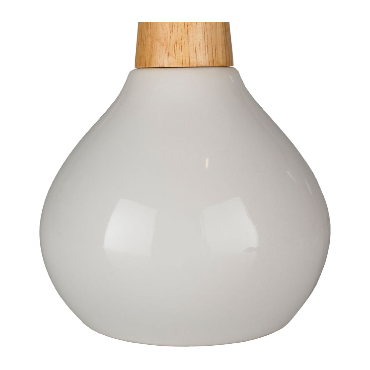 Ceramic Wood Base Table Lamp – Kent – rear view