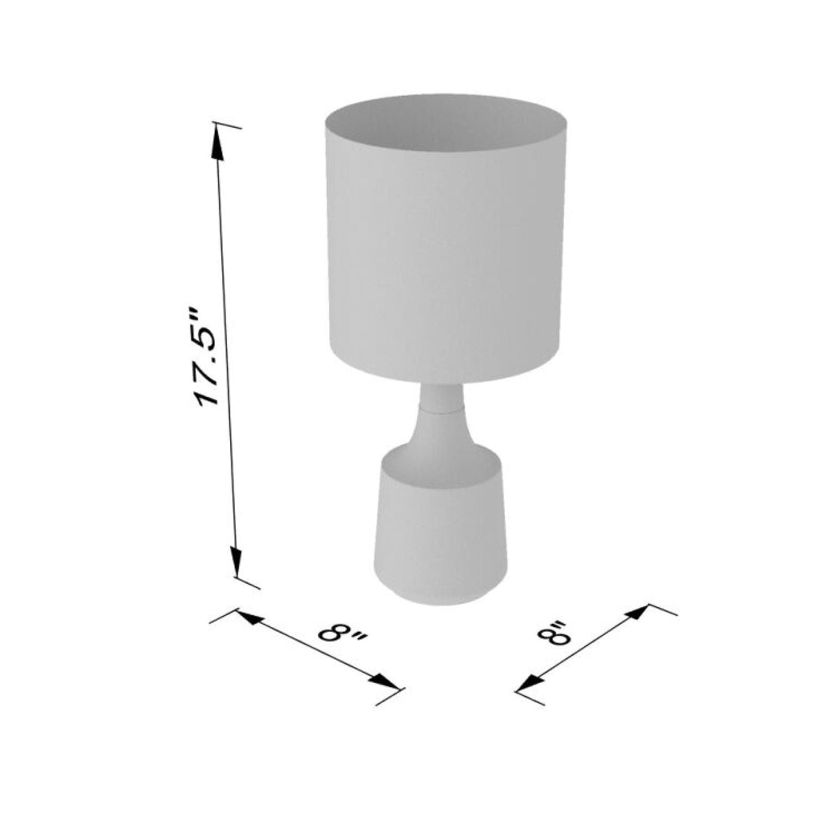 Modern European furniture - Drum Linen Shade Table Lamp - www.oroa.com
