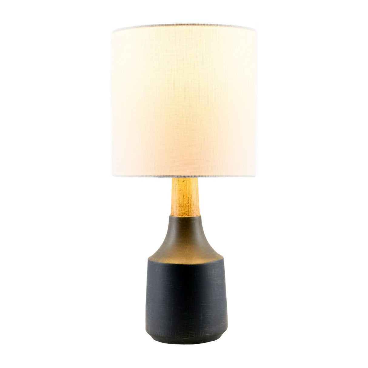 Modern European furniture - Drum Linen Shade Table Lamp - www.oroa.com