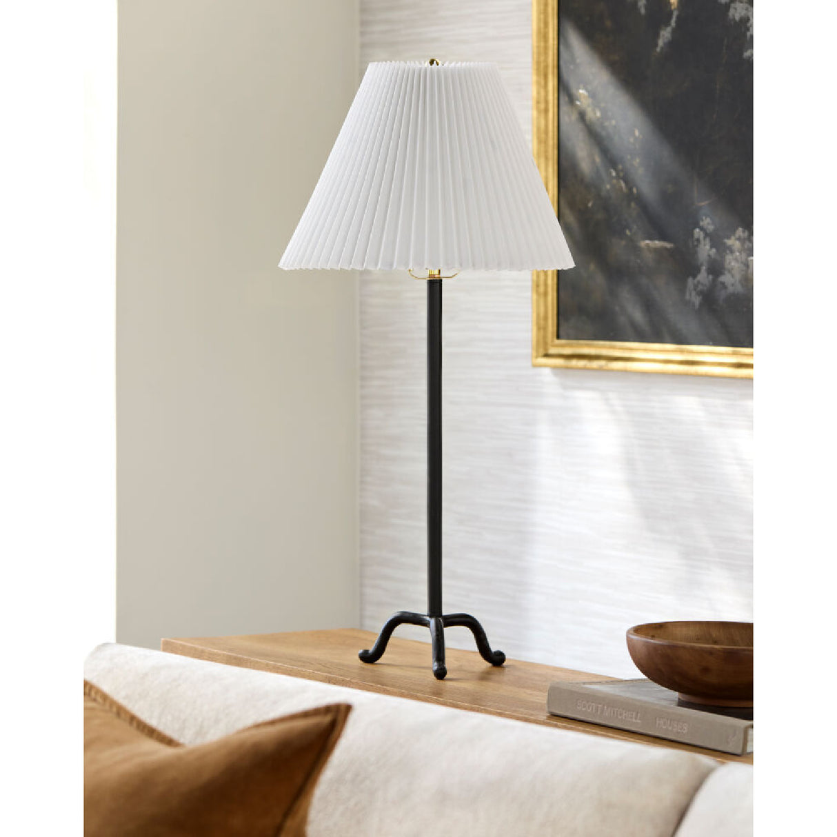 Pleated Linen Accent Table Lamp | Oroa.com