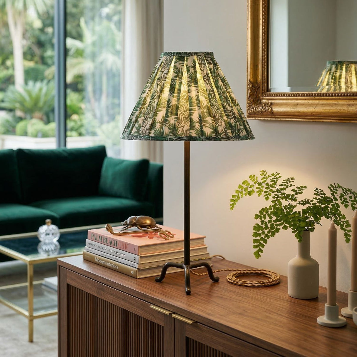 Pleated Linen Accent Table Lamp | Oroa.com