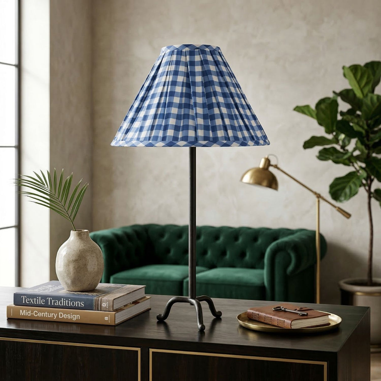 Pleated Linen Accent Table Lamp | Oroa.com