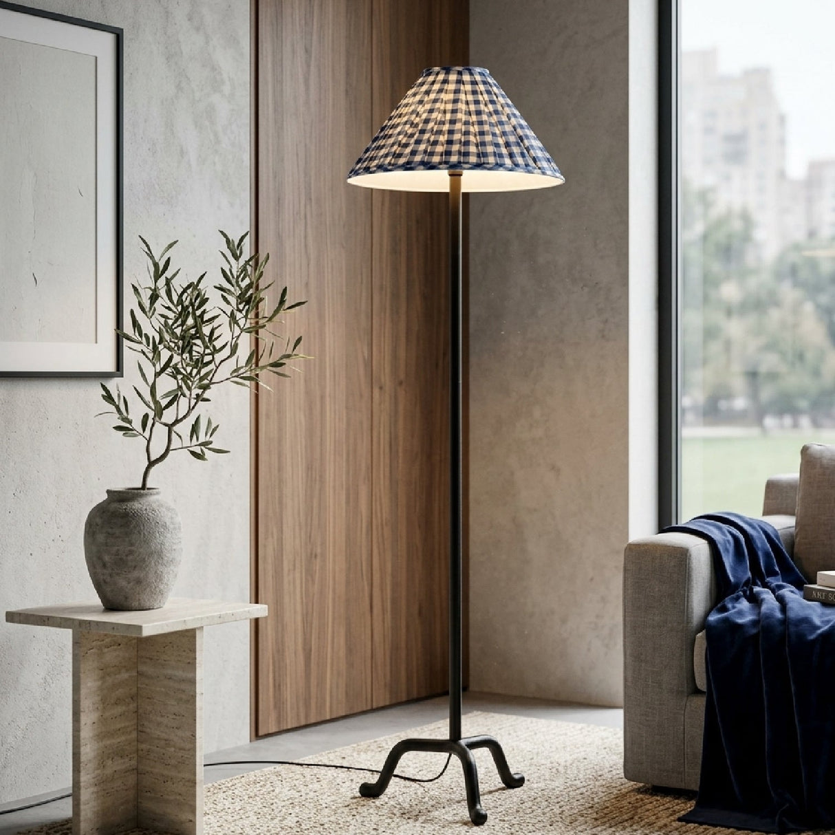 Modern European furniture - Pleated Linen Accent Floor Lamp - www.oroa.com