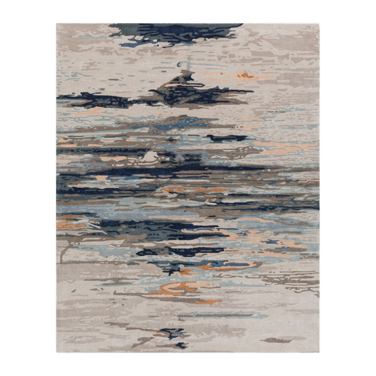 Modern European furniture - Multicolored Viscose Wool Blend Carpet - www.oroa.com