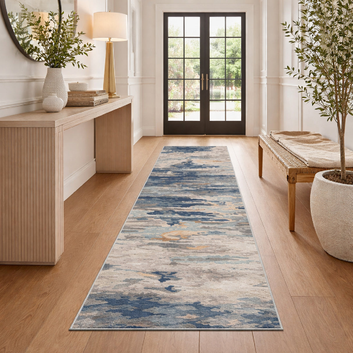 Modern European furniture - Multicolored Viscose Wool Table Runner - www.oroa.com