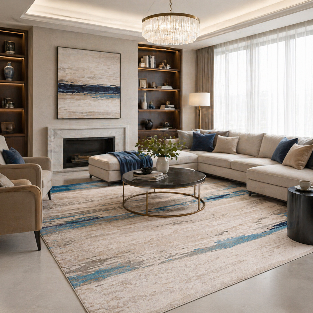 Modern European furniture - Viscose Wool Blend Carpet - www.oroa.com