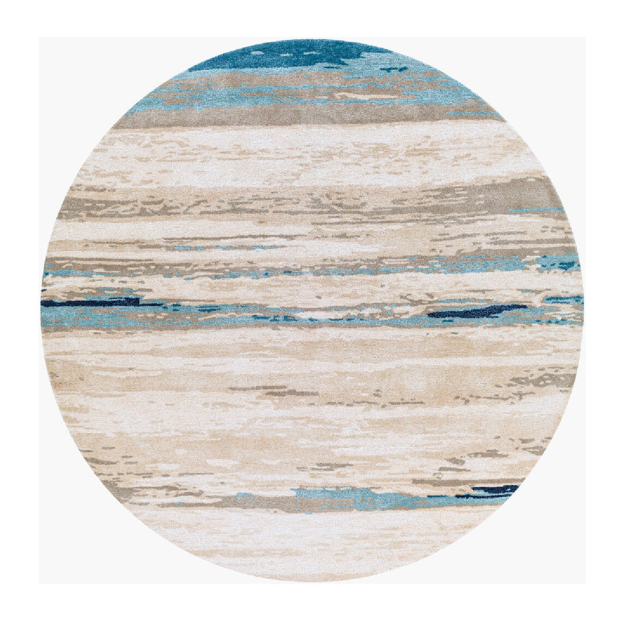 Modern European furniture - Viscose Wool Blend Round Carpet - www.oroa.com