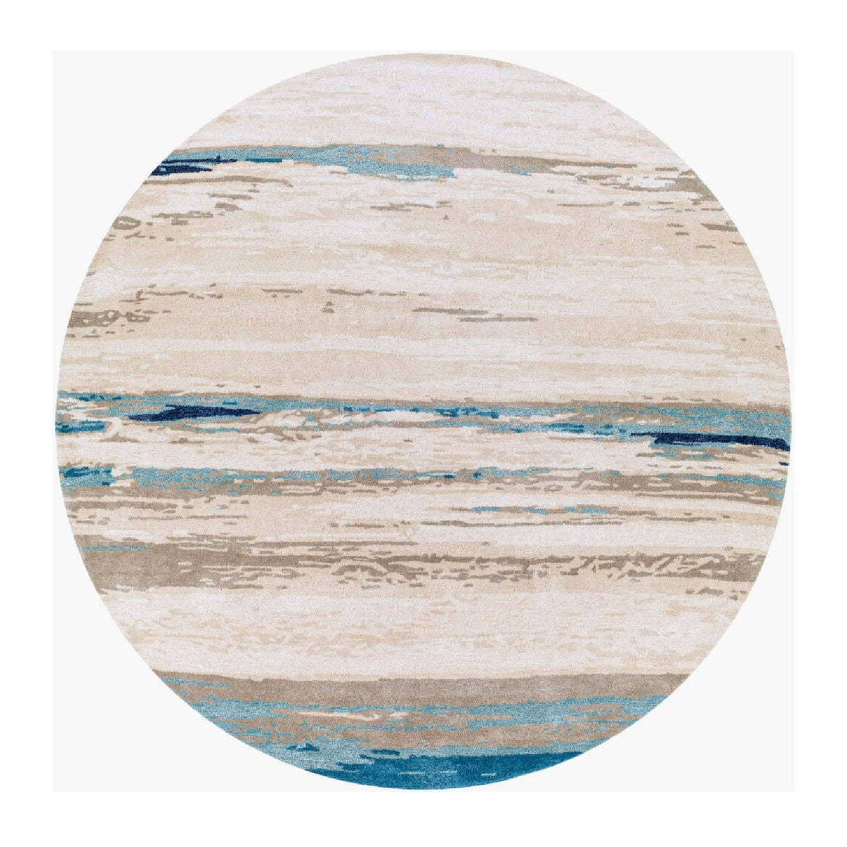 Modern European furniture - Viscose Wool Blend Round Carpet - www.oroa.com