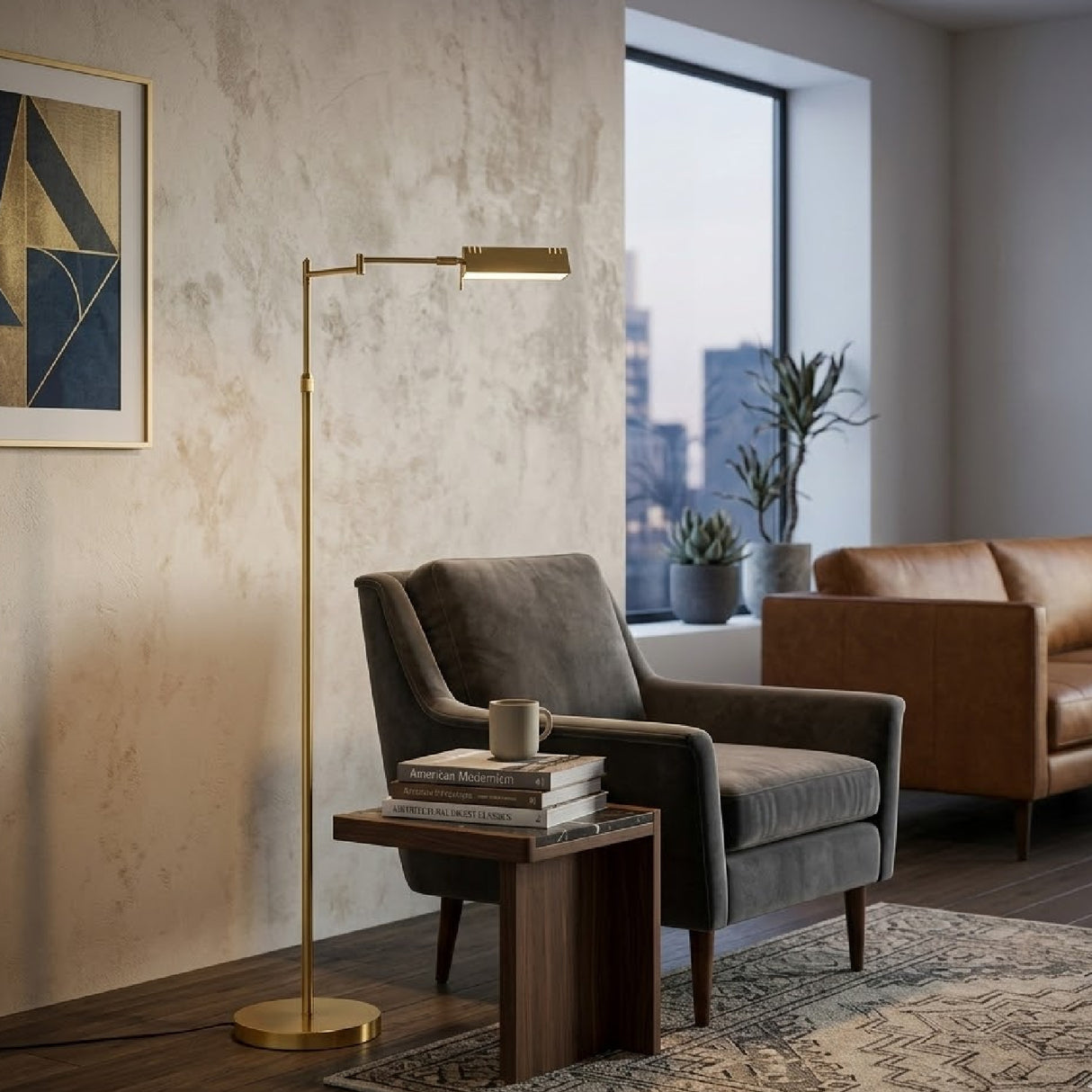 Modern European furniture - Electroplated Gold Floor Lamp - www.oroa.com