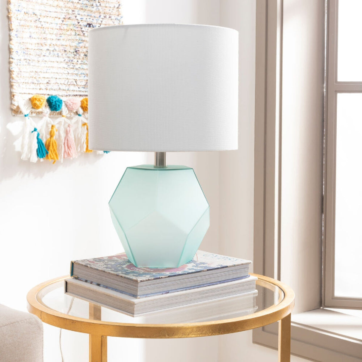 Modern European furniture - Faceted Glass Accent Table Lamp - www.oroa.com