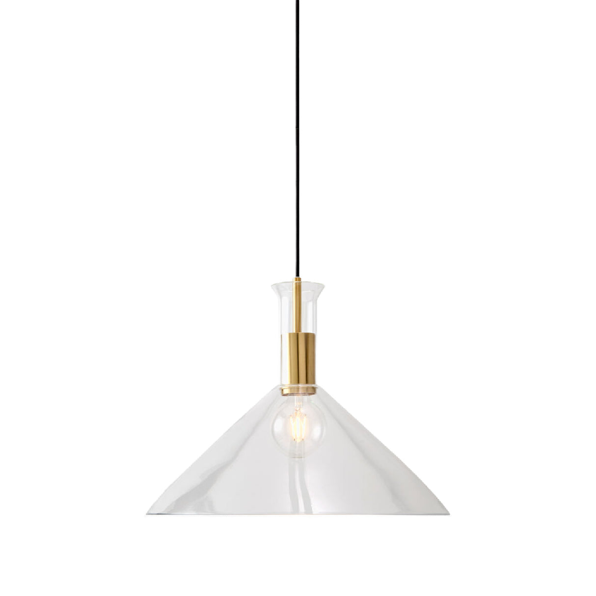 Conical Clear Glass Pendant Lamp | Oroa.com
