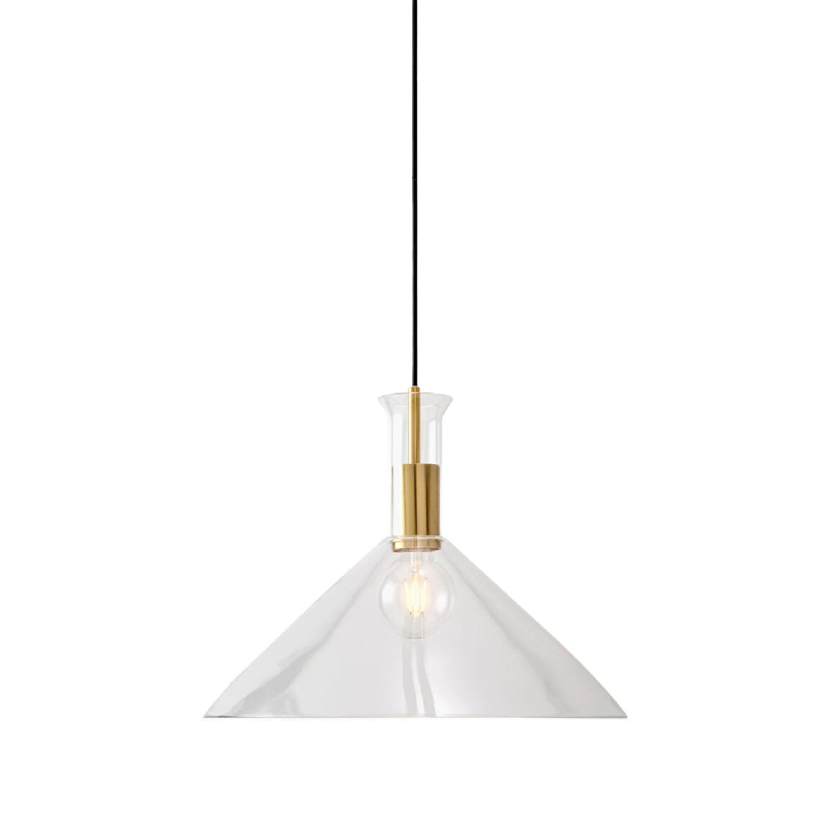 Modern European furniture - Conical Clear Glass Pendant Lamp - www.oroa.com