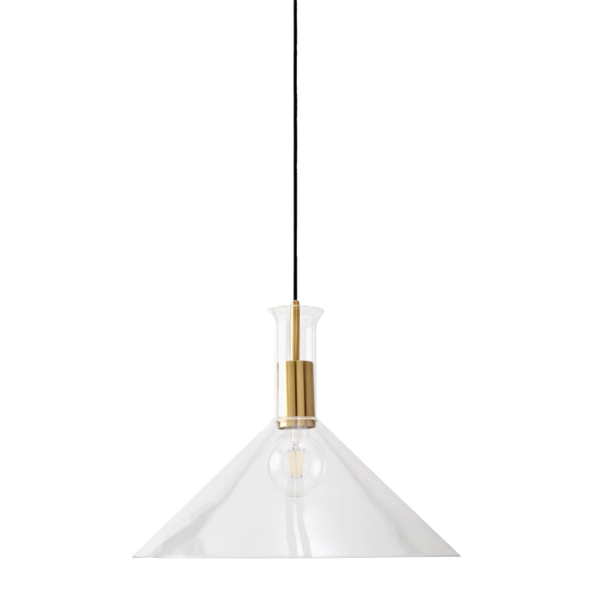 Modern European furniture - Conical Clear Glass Pendant Lamp - www.oroa.com