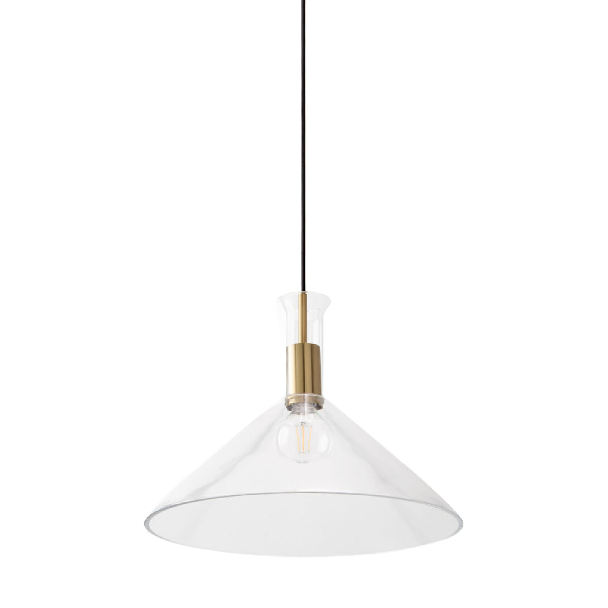 Conical Clear Glass Pendant Lamp | Oroa.com
