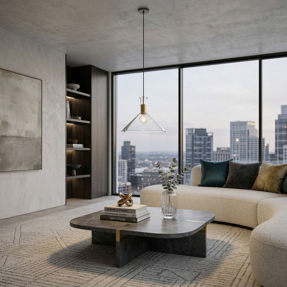 Conical Clear Glass Pendant Lamp | Oroa.com