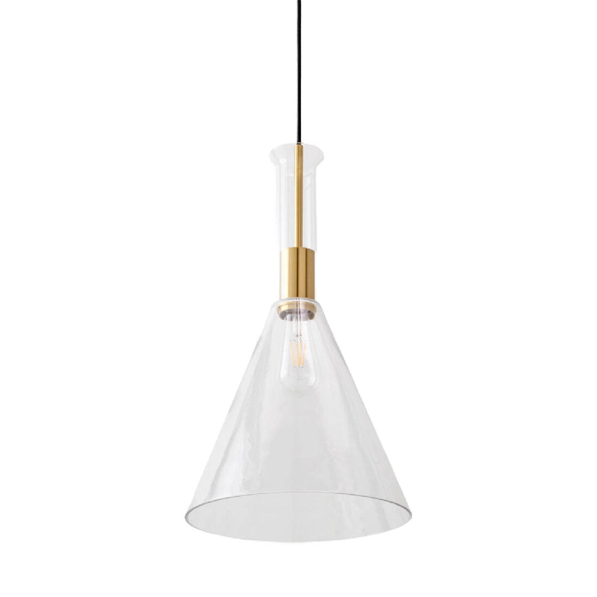 Conical Clear Glass Pendant Lamp | Oroa.com