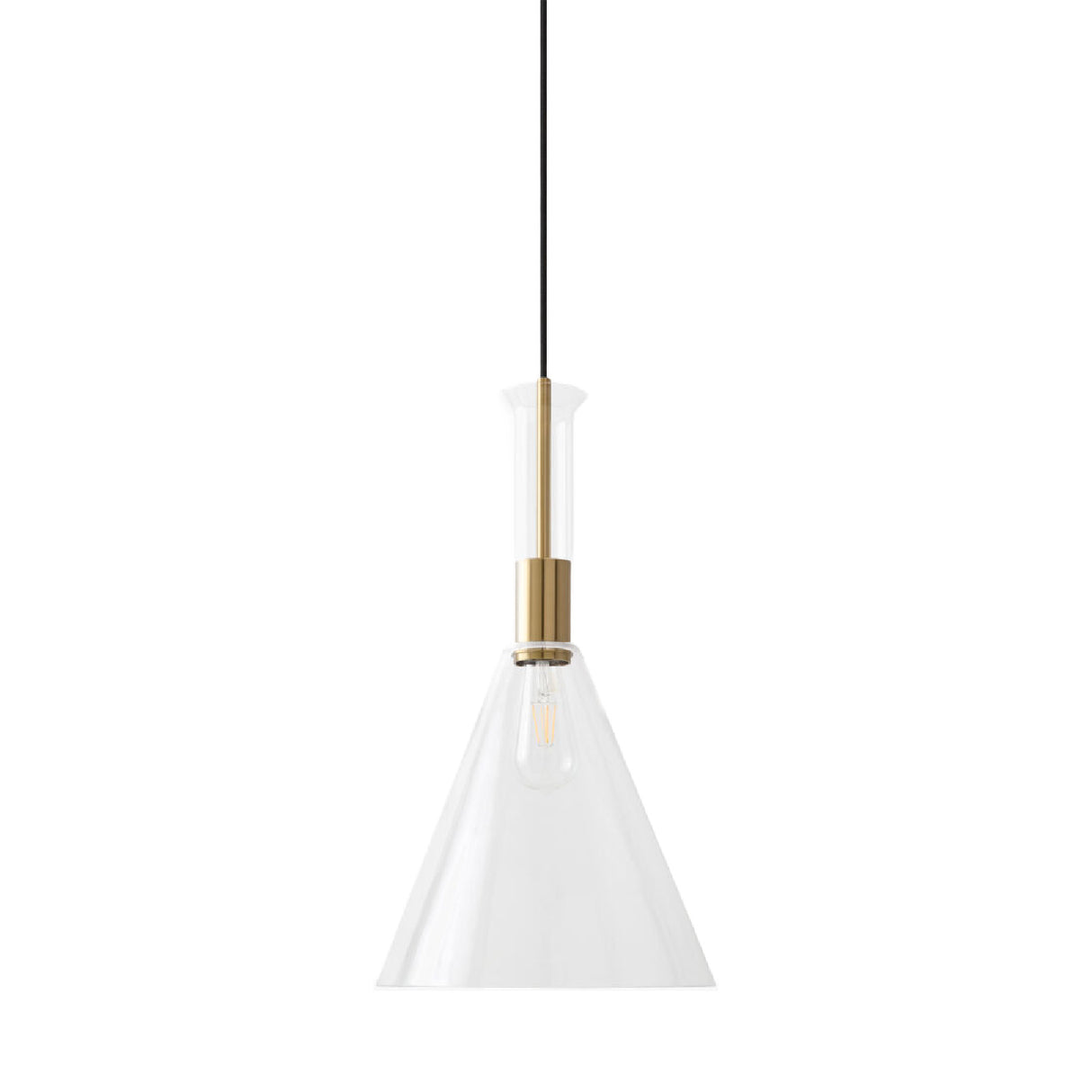 Conical Clear Glass Pendant Lamp | Oroa.com