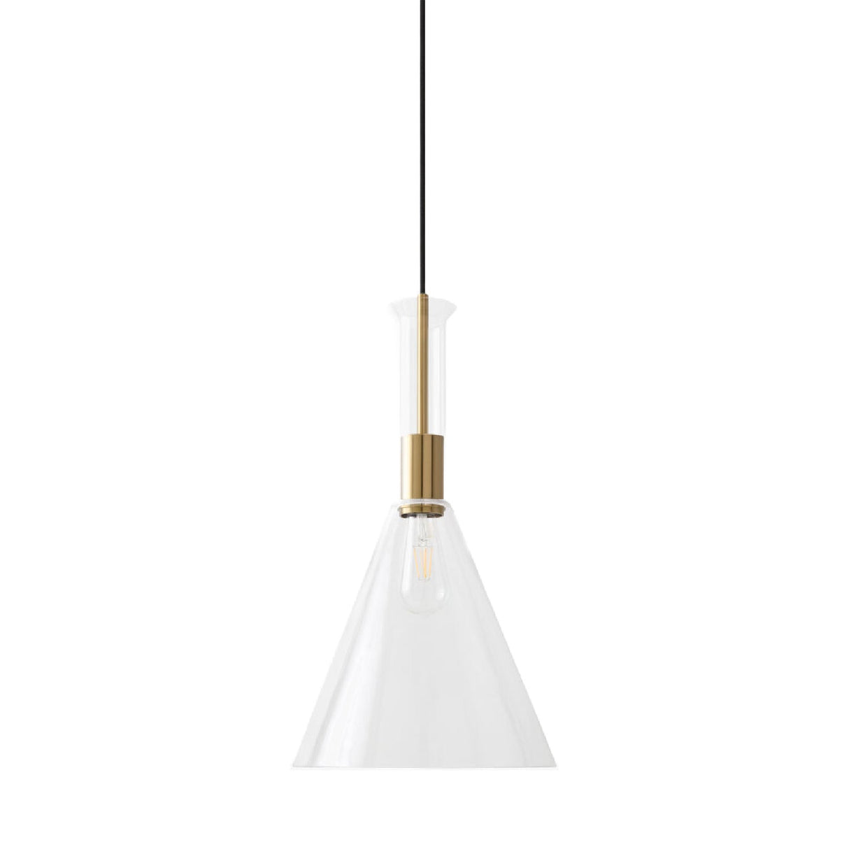 Modern European furniture - Conical Clear Glass Pendant Lamp - www.oroa.com