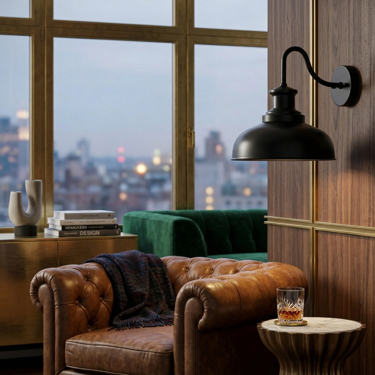 Modern European furniture - Black Metal Wall Lamp - www.oroa.com