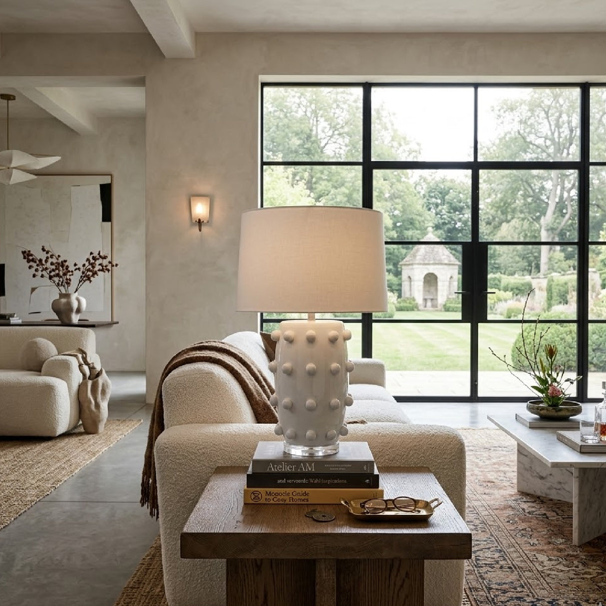 Orb Studded Ceramic Table Lamp | Oroa.com