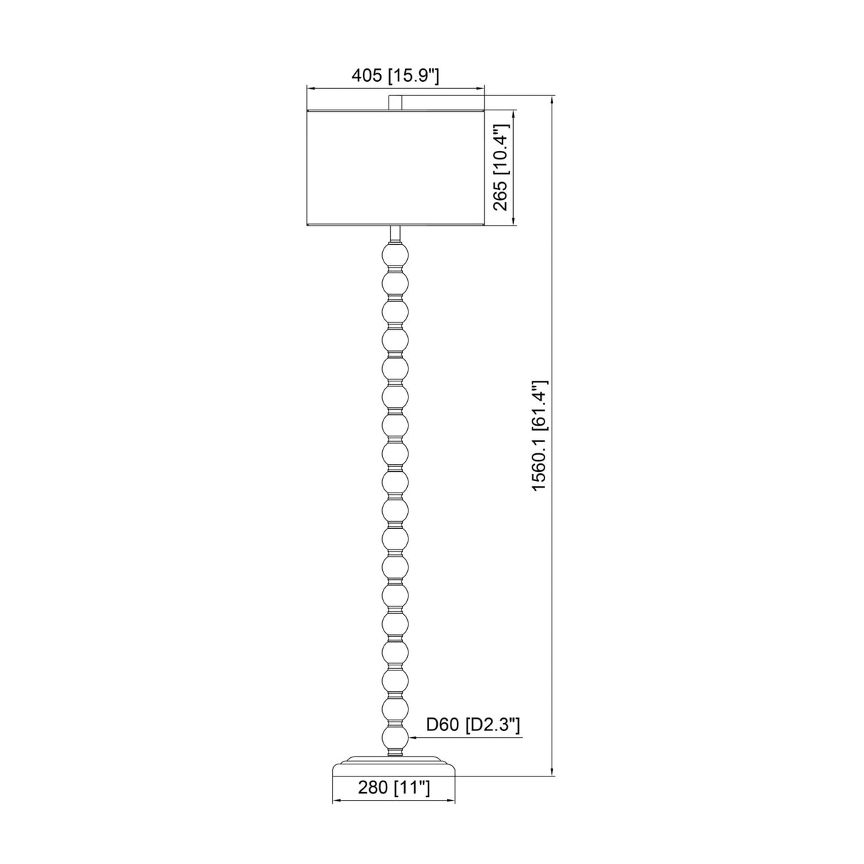 Hand-painted Wood Accent Floor Lamp | Oroa.com