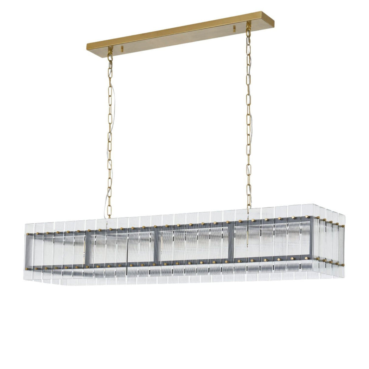 Modern European furniture - Glass Panels 10-Light Chandelier - www.oroa.com