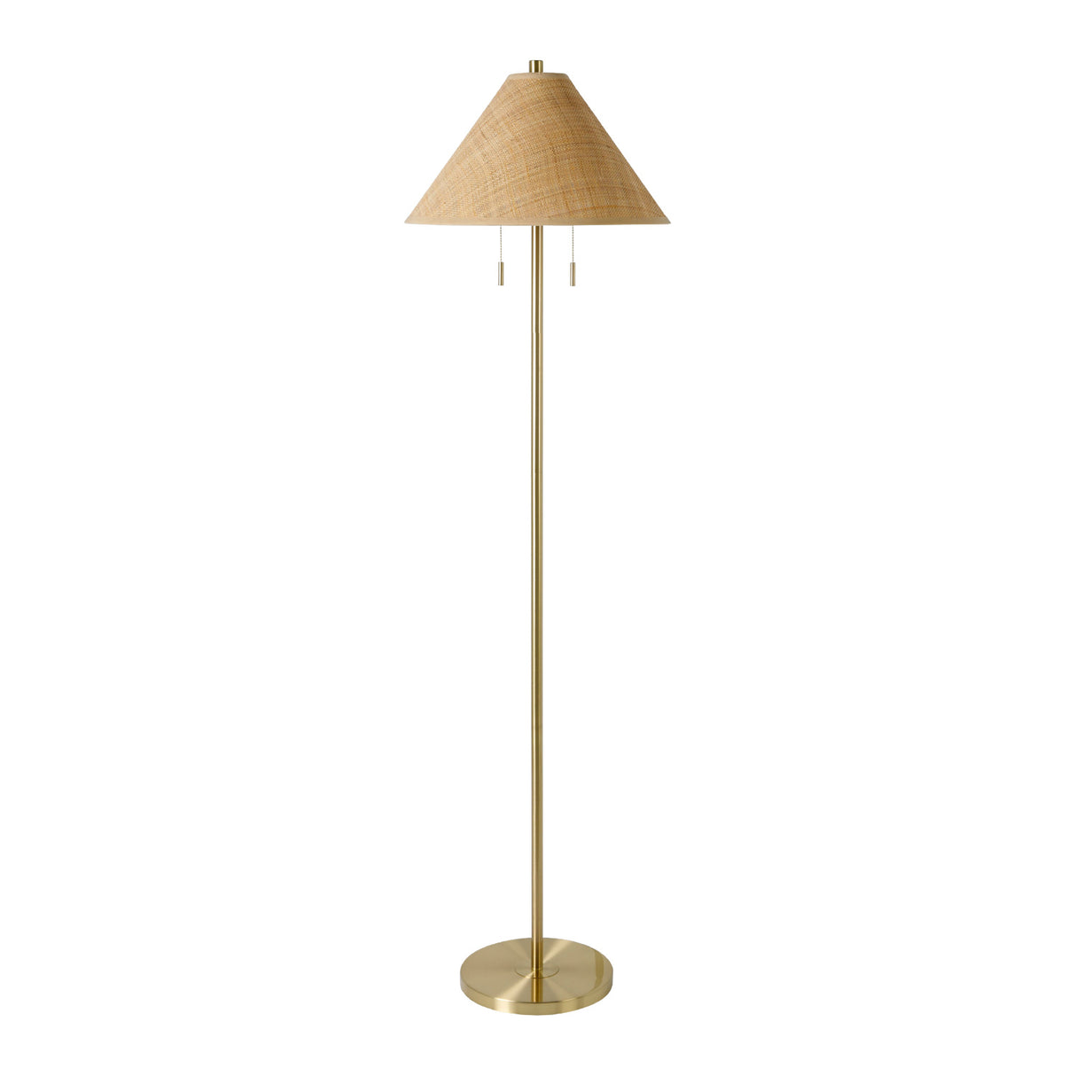 Modern European furniture - Rattan Empire Shade Floor Lamp - www.oroa.com