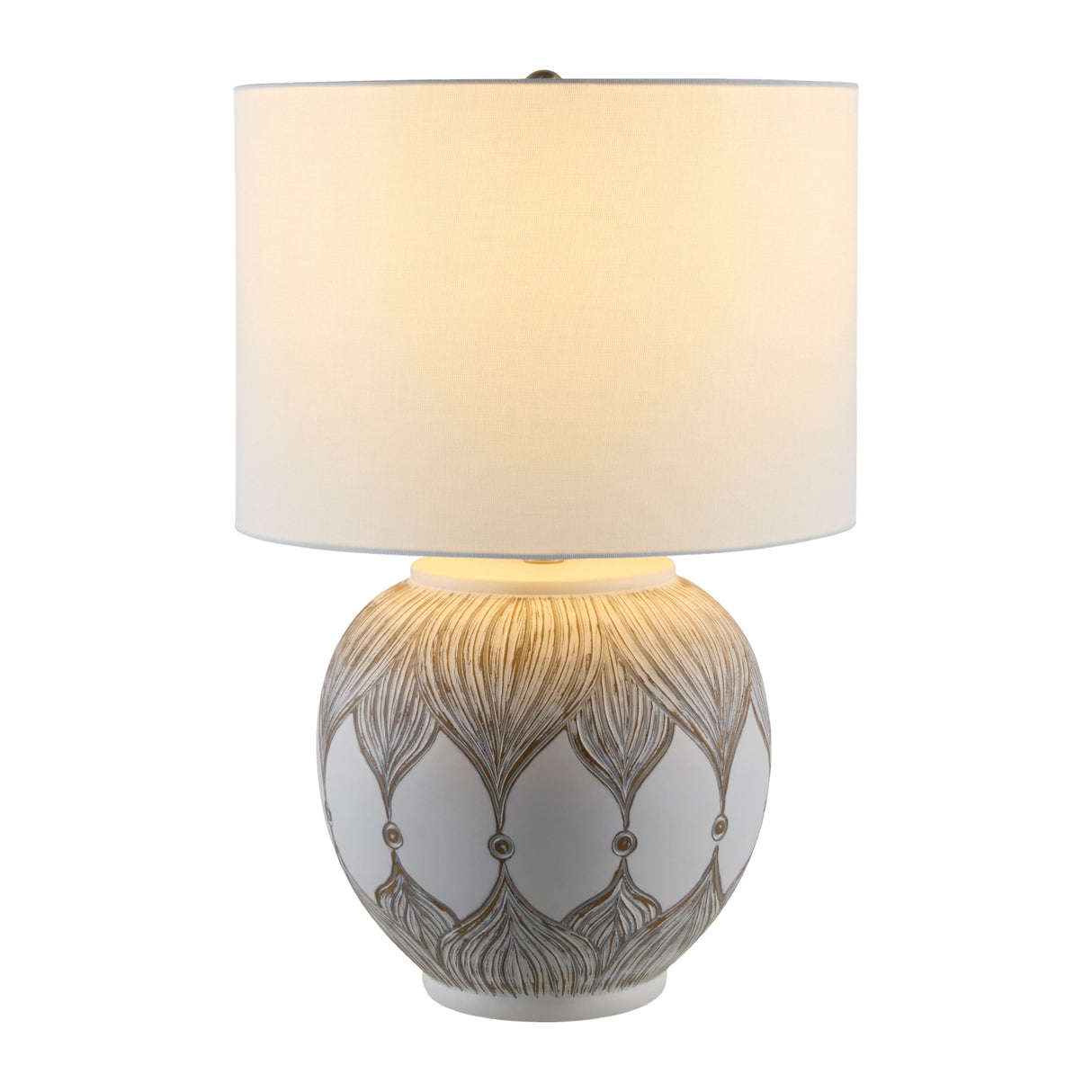 White Painted Accent Table Lamp | Oroa.com