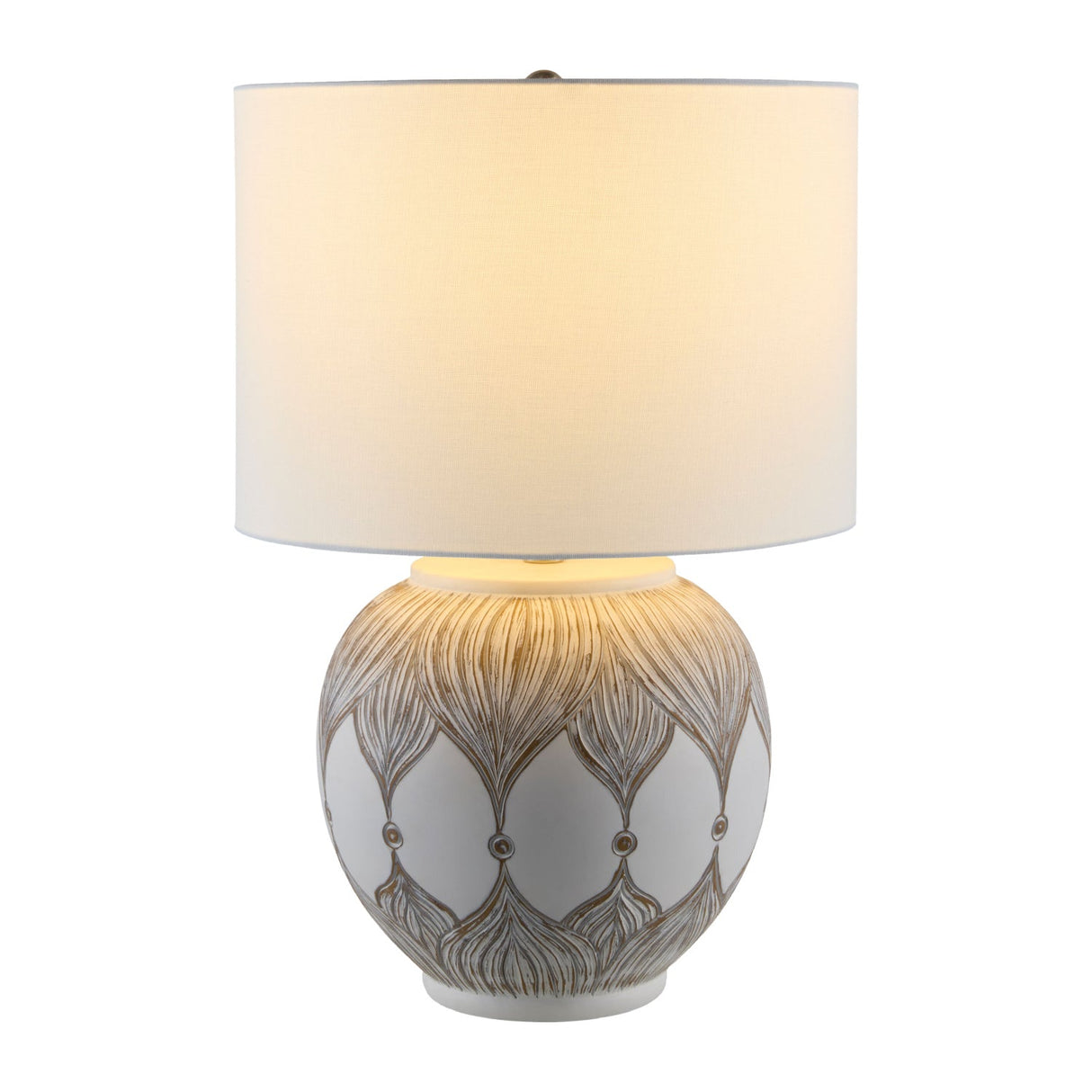 Modern European furniture - White Painted Accent Table Lamp - www.oroa.com