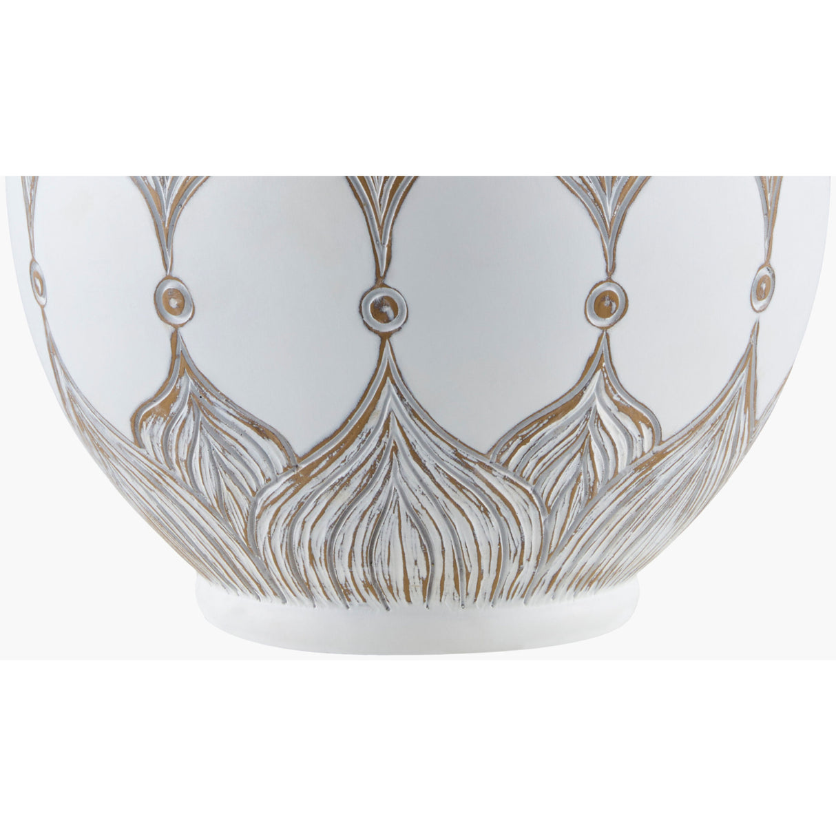 White Painted Accent Table Lamp | Oroa.com