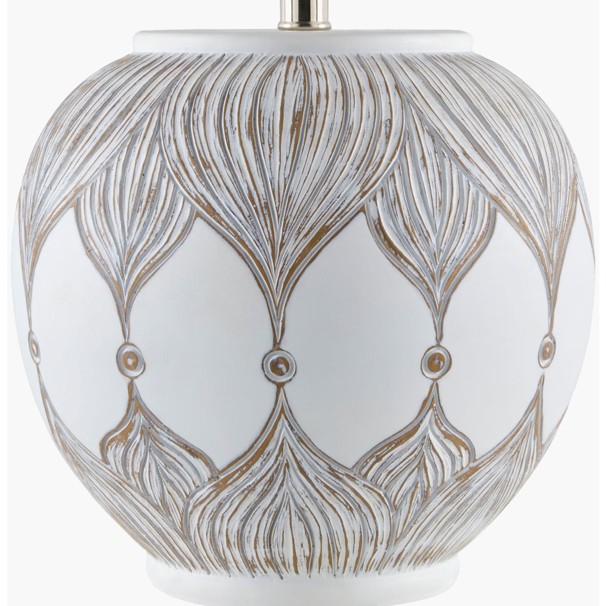 White Painted Accent Table Lamp | Oroa.com