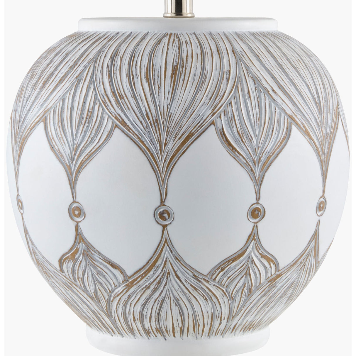 Modern European furniture - White Painted Accent Table Lamp - www.oroa.com