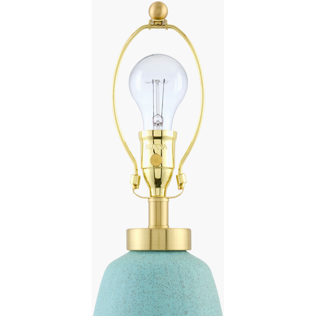Modern European furniture - Glazed Teal Ceramic Table Lamp - www.oroa.com | Oroa.com