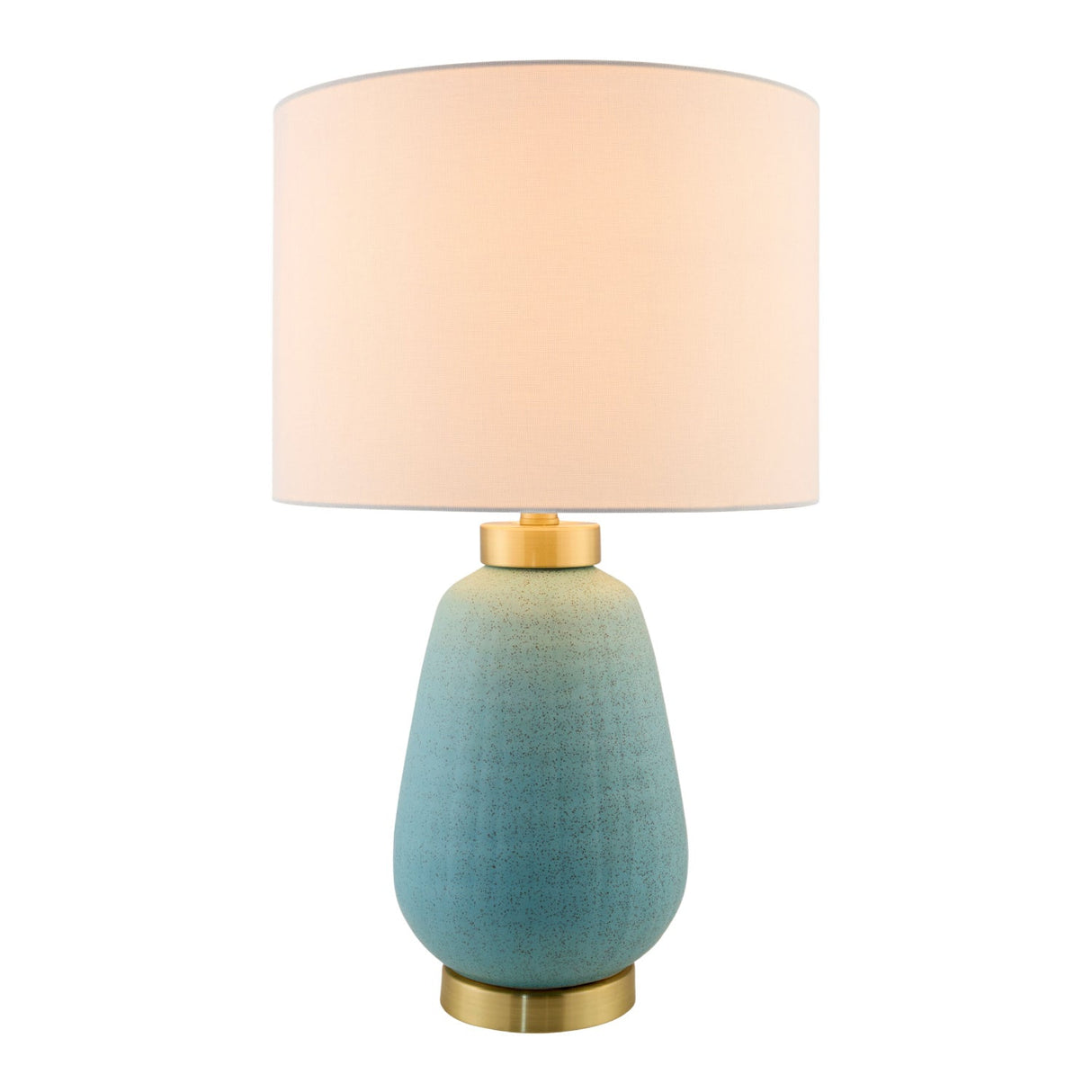 Modern European furniture - Glazed Teal Ceramic Table Lamp - www.oroa.com
