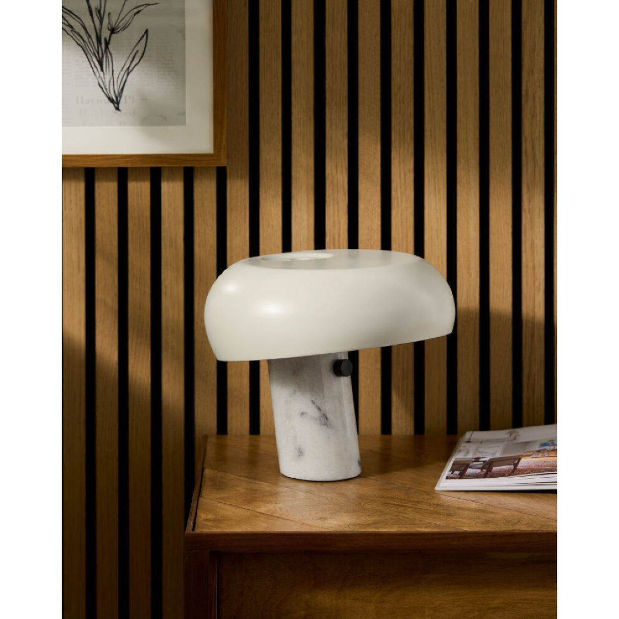 Modern European furniture - Marble Base Metal Table Lamp - www.oroa.com