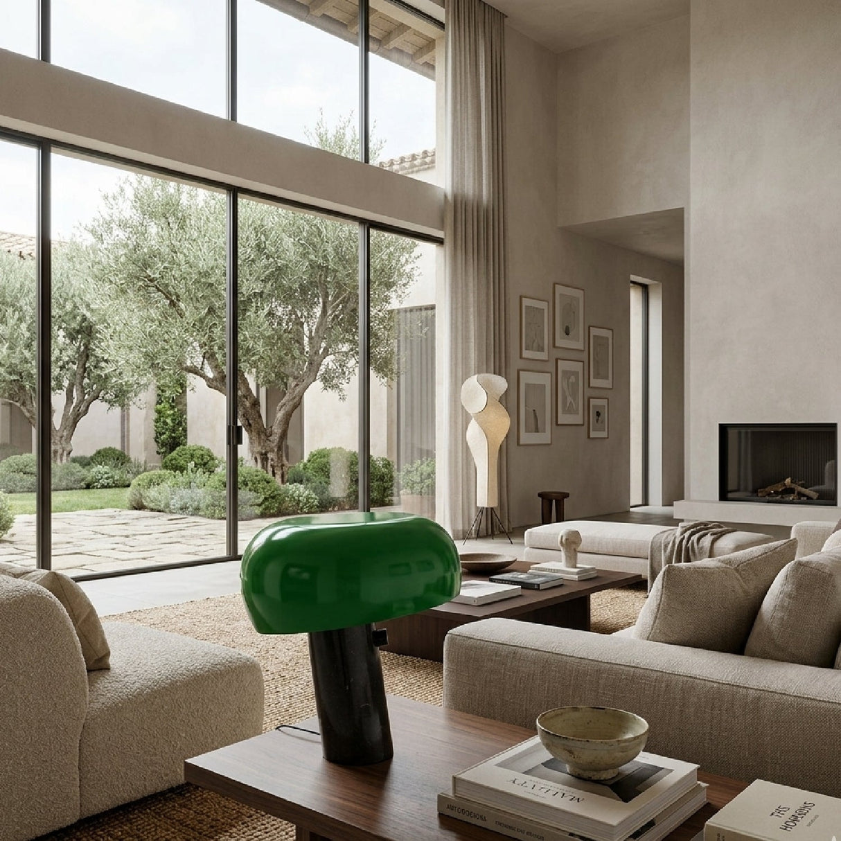 Modern European furniture - Marble Base Metal Table Lamp - www.oroa.com