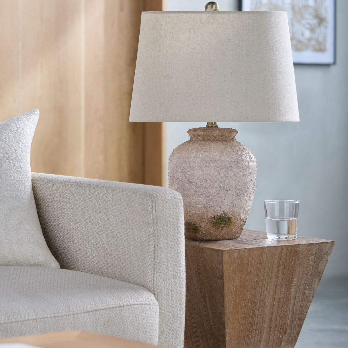 Modern European furniture - Painted Terracotta Accent Table Lamp - www.oroa.com