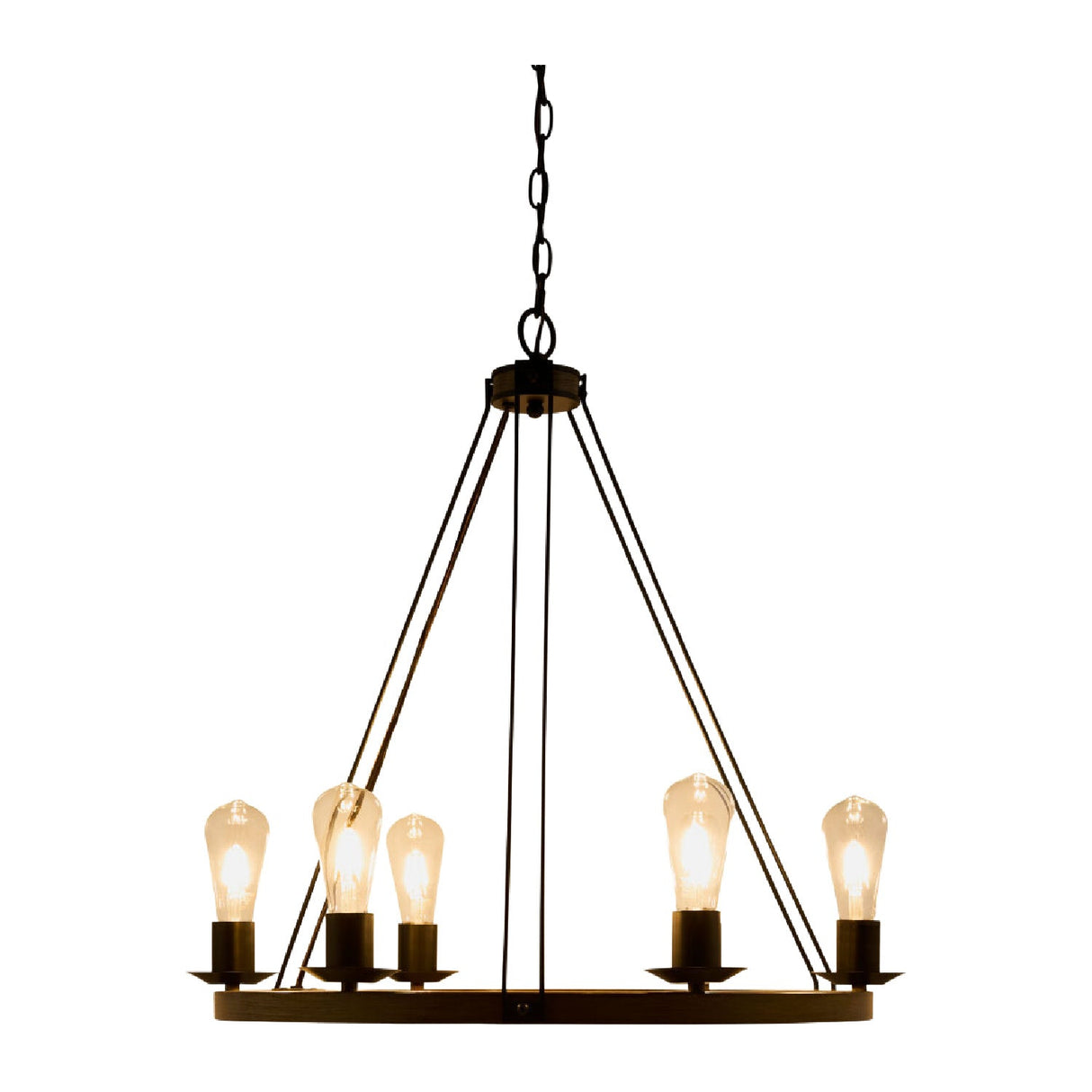 Modern European furniture - Copper Ring 5-Light Chandelier - www.oroa.com
