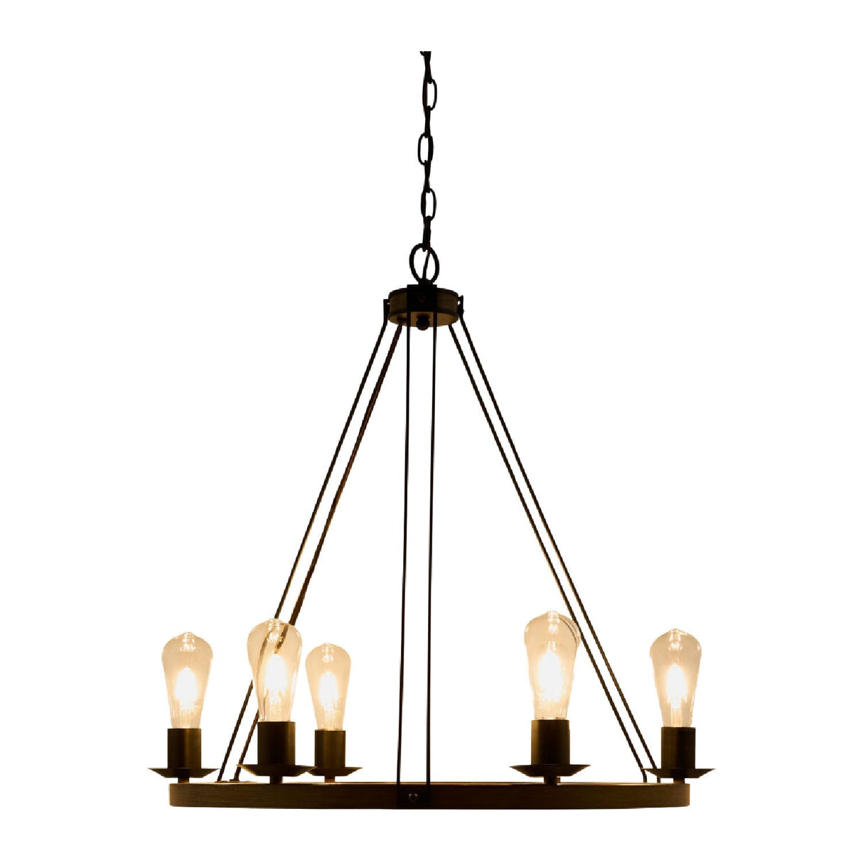 Modern European furniture - Copper Ring 5-Light Chandelier - www.oroa.com