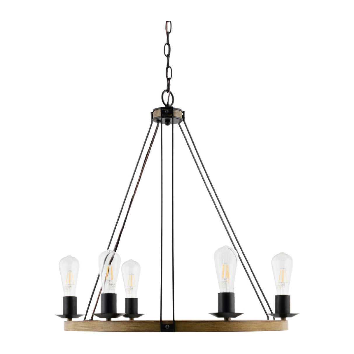 Modern European furniture - Copper Ring 5-Light Chandelier - www.oroa.com