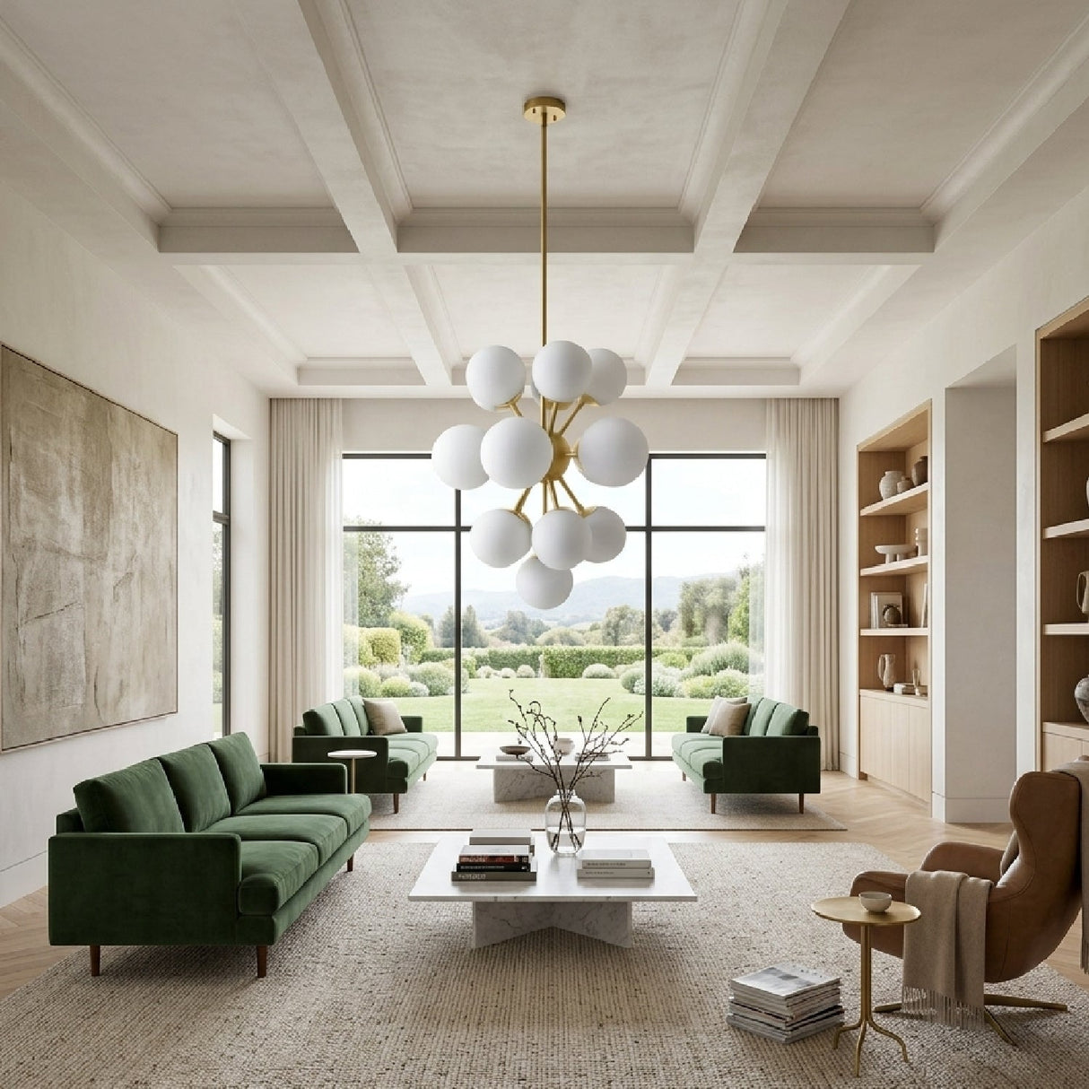 Modern European furniture - Glass Globes 16-Light Chandelier - www.oroa.com