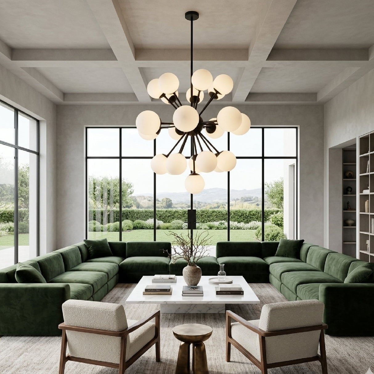 Modern European furniture - Glass Globes 22-Light Chandelier - www.oroa.com