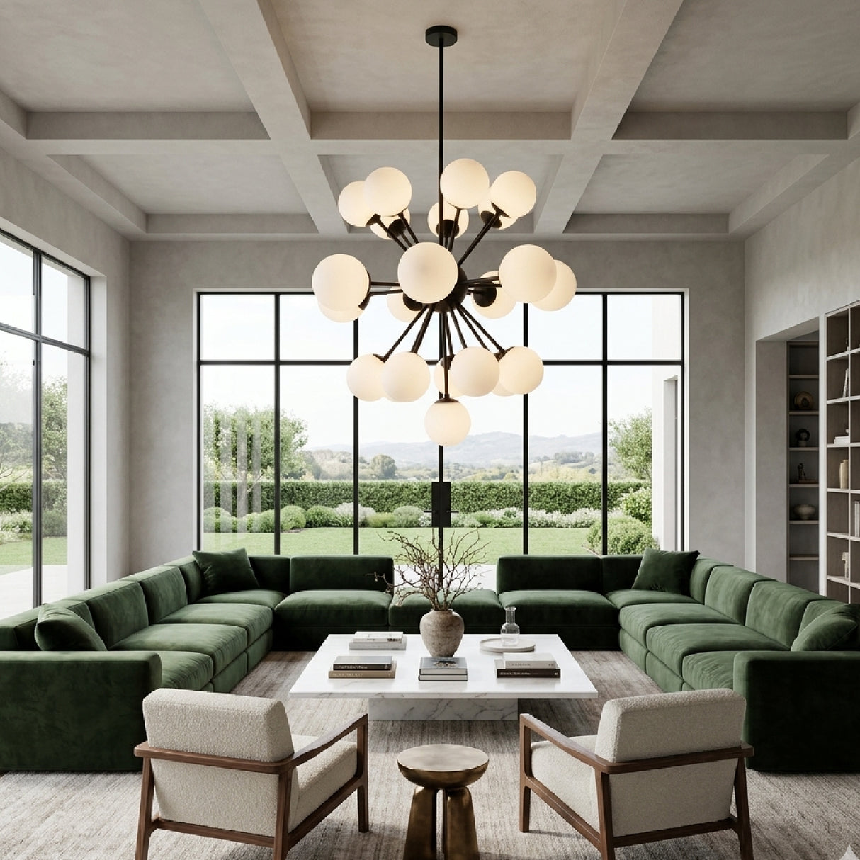 Modern European furniture - Glass Globes 22-Light Chandelier - www.oroa.com