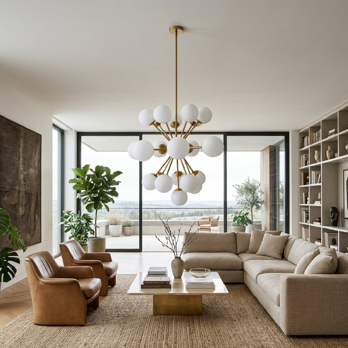 Modern European furniture - Glass Globes 22-Light Chandelier - www.oroa.com