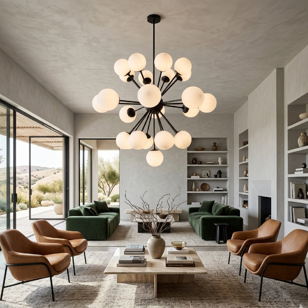 Modern European furniture - Glass Globes 25-Light Chandelier - www.oroa.com