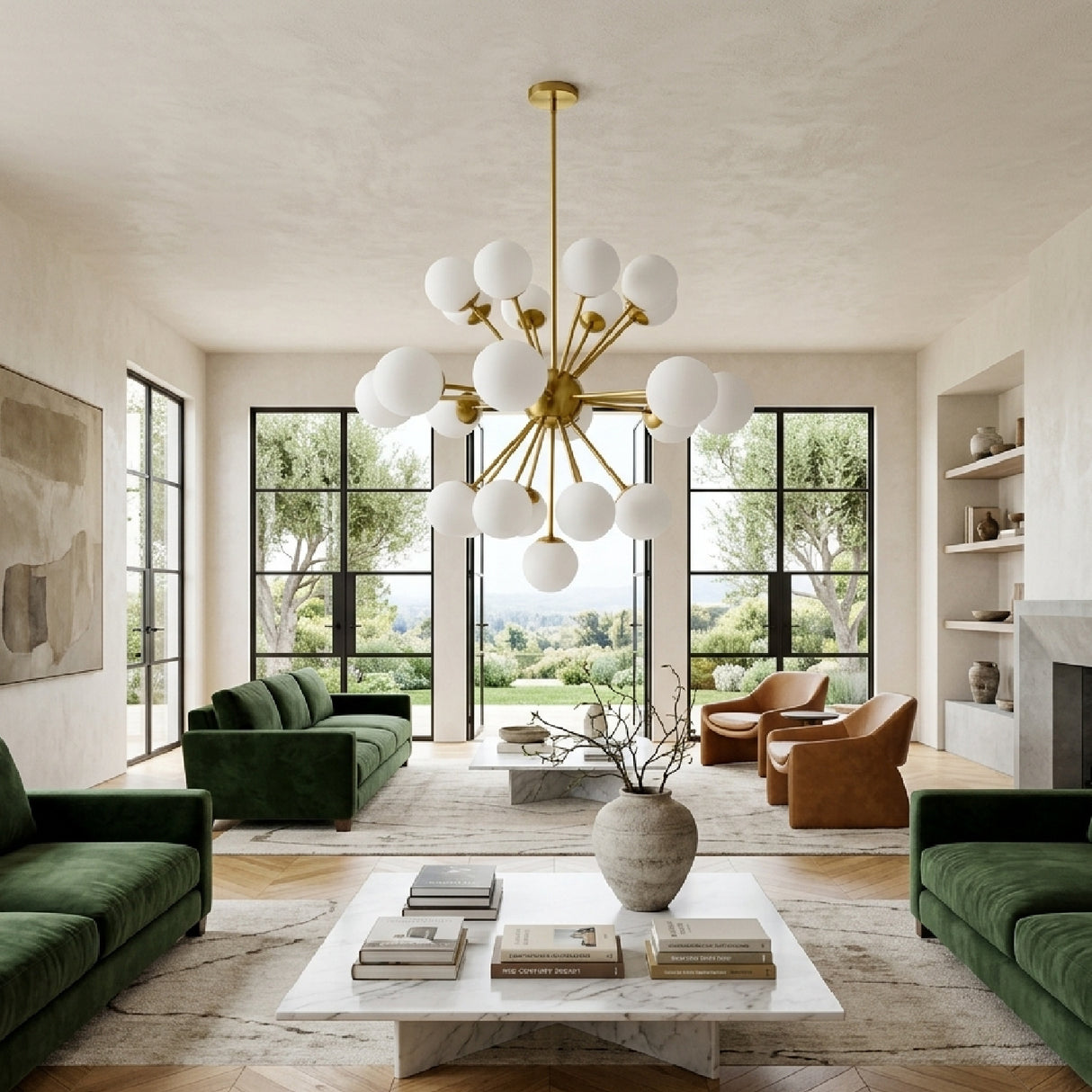 Modern European furniture - Glass Globes 25-Light Chandelier - www.oroa.com