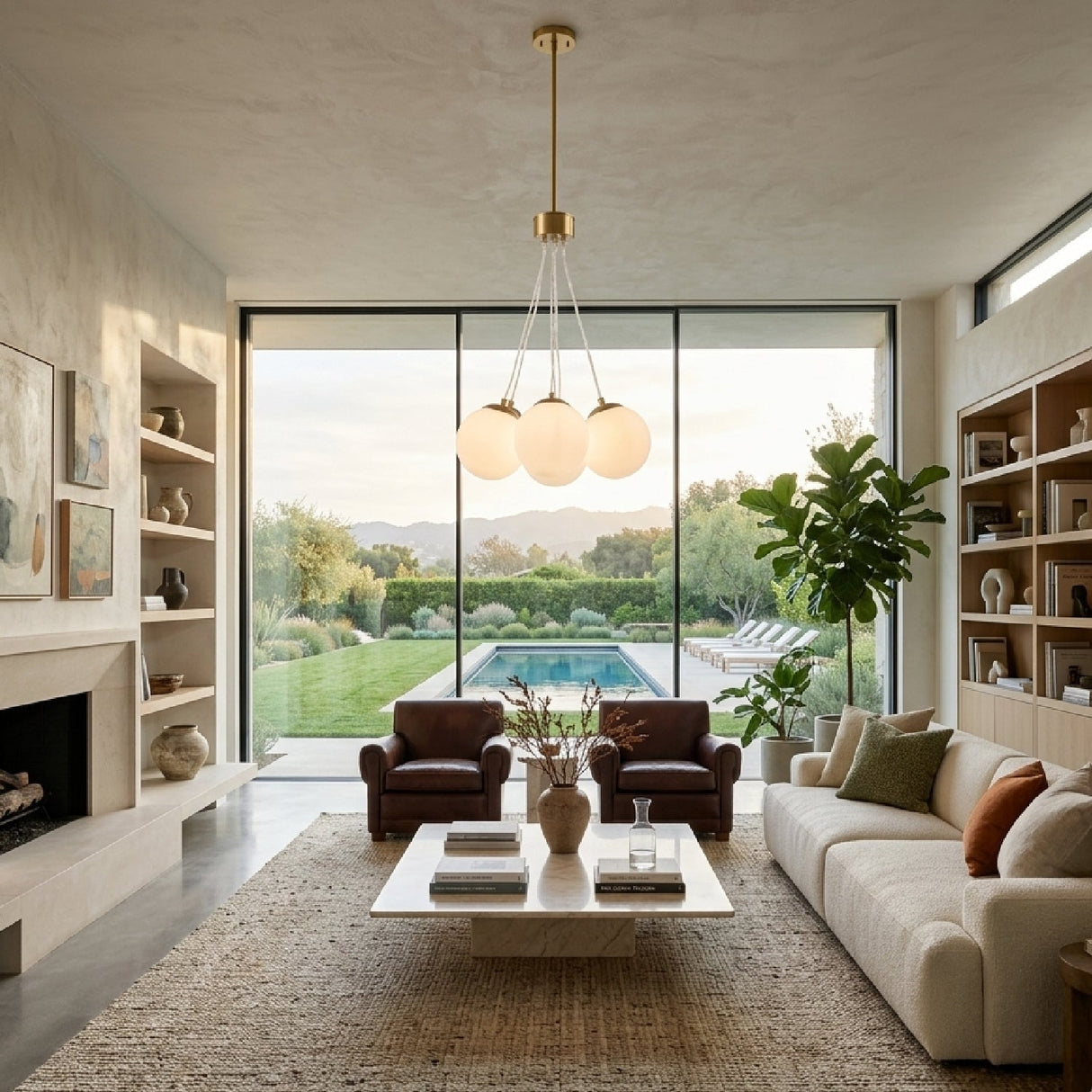 Modern European furniture - Glass Globes 7-Light Chandelier - www.oroa.com
